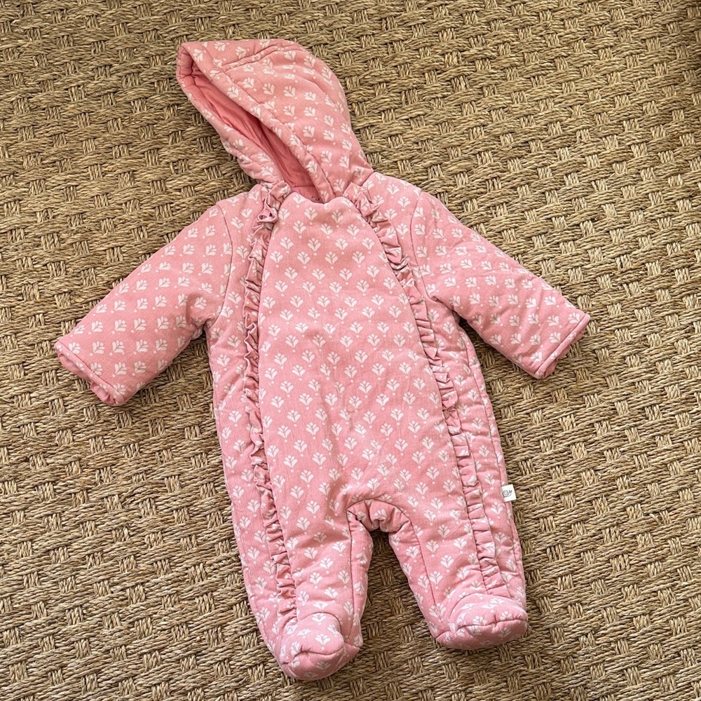 Pink Quilted Baby One Piece